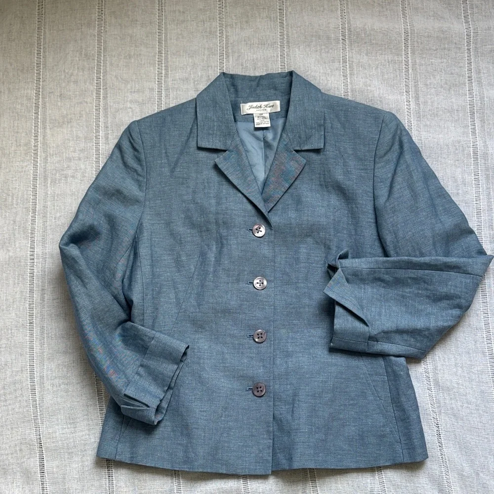 Judith Hart Linen Blend Tailored Blazer - Picture 6 of 14